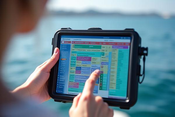 Tablet showing tour activity schedule